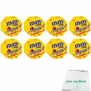 m&ms & Friends 8er Pack (8x179g Packung) + usy Block