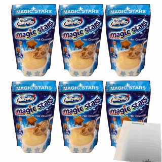 Milky Way Magic Stars Hot Chocolate 6er Pack (6x140g Packung Getränkepulver mit Schokostückchen) + usy Block