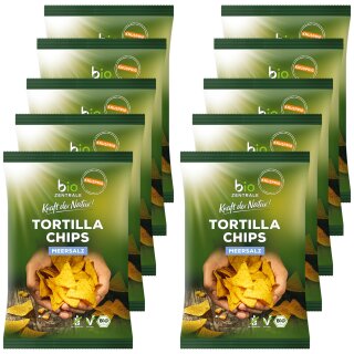 biozentrale Tortilla Chips Meersalz VPE (10x125g Packung)