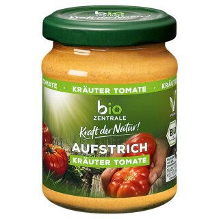 biozentrale Aufstrich Kräuter Tomate (125g Glas)