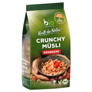 biozentrale Crunchy Müsli Erdbeere (375g Packung)