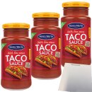 Santa Maria Taco Sauce mittelscharf 3er Pack (3x220g Glas) + usy Block