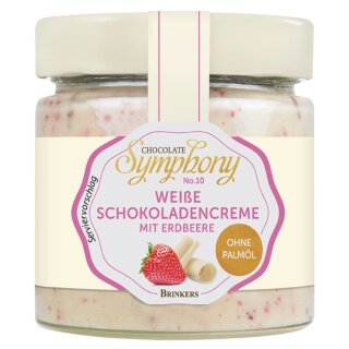 Brinkers Weiße Schokoladencreme Erdbeere (270g Glas)