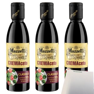 Mazzetti Cremaceto Classico 3er Pack (3x250ml Flasche) + usy Block