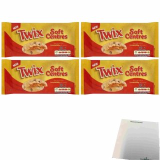 Twix Cookies Keks mit weichem Kern 4er Pack (4x144g Packung) + usy Block