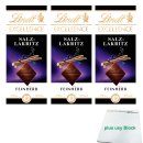 Lindt Excellence Salz-Lakritz Feinherb 3er Pack (3x 100g Tafel) + usy Block