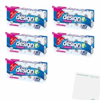 Gut & Günstig limited design edition Toilettenpapier 3-lagig 5er Pack (40 Rollen à 150 Blatt) + usy Block