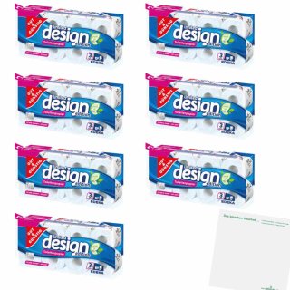 Gut & Günstig limited design edition Toilettenpapier 3-lagig 7er Pack (56 Rollen à 150 Blatt) + usy Block
