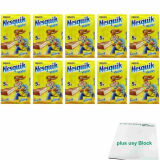 Nesquik Wafer 10er Pack (10x95g Packung) + usy Block