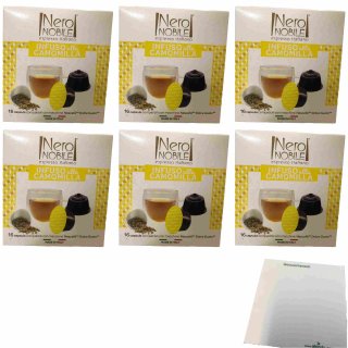 Nero Nobile Infusion Tee Kamille Teekapseln passend für Nescafe Dolce Gusto 6er Pack (6x40g Packung) + usy Block