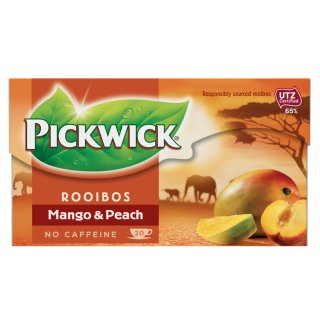 Pickwick Tea Rooibos Mango & Peach no caffeine (20x2g Teebeutel)