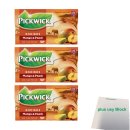 Pickwick Tea Rooibos Mango & Peach no caffeine 3er Pack (3x 20x2g Teebeutel) + usy Block