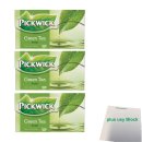 Pickwick Green Tea Pure Grüner Tee 3er Pack (3x 20x1,5g Teebeutel) + usy Block