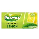 Pickwick Green Tea Lemon 6er Pack (Grüner Tee mit Zitrone, 6x 100x2g Teebeutel, Großpackung) + usy Block