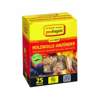 proFagus Holzwolle Kamin- & Grillanzünder (25St Packung)
