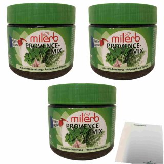 Milerb Provence Mix Kräuterzubereitung 3er Pack (3x350g Dose) + usy Block