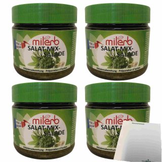 Milerb Salat Mix Kräuterzubereitung 4er Pack (4x350g Dose) + usy Block