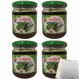 Milerb Provence Mix Kräuterzubereitung 4er Pack (4x200g Glas) + usy Block