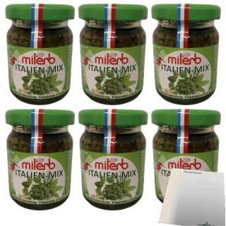 Milerb Italien Mix Kräuterzubereitung 6er Pack (6x50g Glas) + usy Block