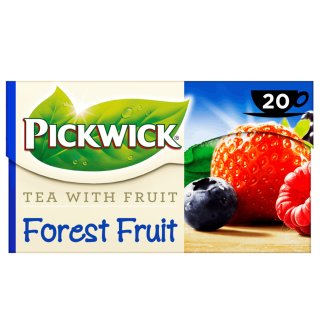 Pickwick Tea with fruit Forest fruit, Waldfrucht 3er Pack (3x 20x1,5g Teebeutel) + usy Block
