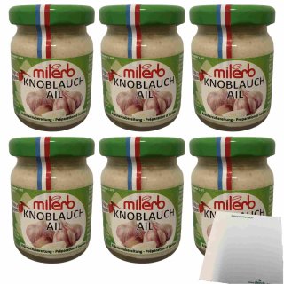 Milerb Knoblauch Kräuterzubereitung 6er Pack (6x50g Glas) + usy Block