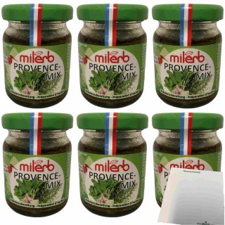 Milerb Provence Mix Kräuterzubereitung 6er Pack (6x50g Glas) + usy Block