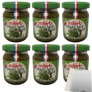Milerb Salat Mix Kräuterzubereitung 6er Pack (6x50g Glas) + usy Block