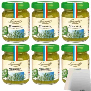 Lacroix Rosmarin Erntefrisch verarbeitet 6er Pack (6x50g Glas) + usy Block