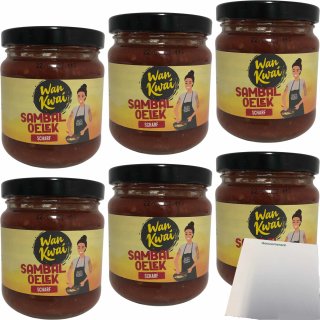 Wan Kwai Sambal Oelek rot 6er Pack (6x200g Glas) + usy Block