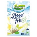 Pickwick Lekker Fris Zitrone Limette Minze 6er Pack (6x 10x2g Teebeutel) + usy Block