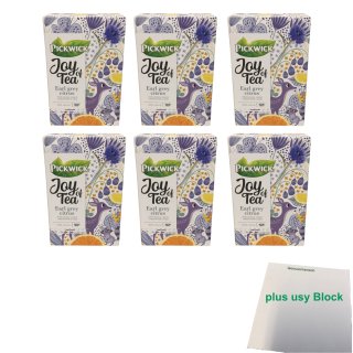 Pickwick Joy of Tea Earl Grey Citrus 6er Pack (6x 15x1,75g Teebeutel) + usy Block