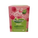 Pickwick even... Opfleuren Grüner Tee mit Rosenblättern & Himbeere 6er Pack (6x 15x1,5g Teebeutel) + usy Block