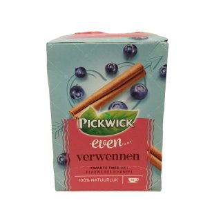 Pickwick even... Verwennen Schwarzer Tee mit Blaubeere & Zimt (15x1,5g Teebeutel)