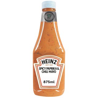 Heinz Spicy Paprika und Chili würzige Mayo (875ml Flasche)
