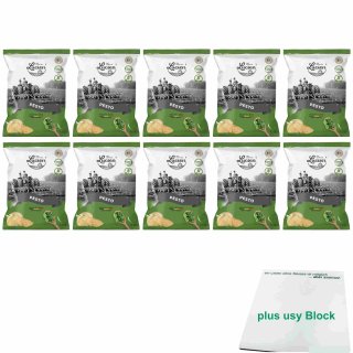 Les Chips de Lucien Pesto 10er Pack (10x125g Beutel) + usy Block