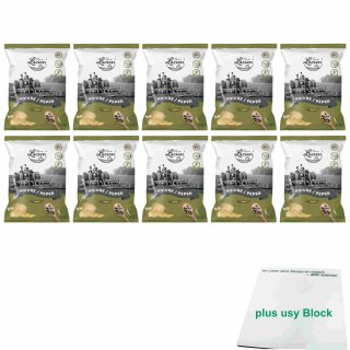 Les Chips de Lucien Peper 10er Pack (10x125g Beutel) + usy Block