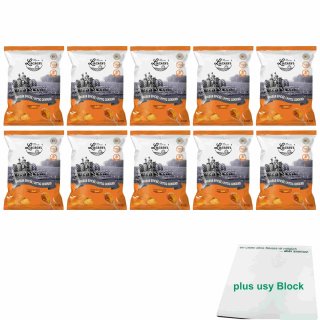 Les Chips de Lucien scharf gewürzt 10er Pack (10x125g Beutel) + usy Block