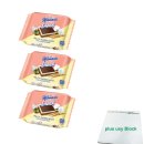 Manner Snack Milch-Haselnuss Vollkornflakes 3er Pack (3x25g) + usy Block