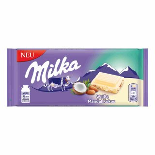 Milka Weiße Mandel Kokos (90g Tafel)
