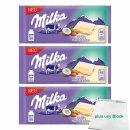 Milka Weiße Mandel Kokos 3er Pack (3x90g Tafel) + usy Block