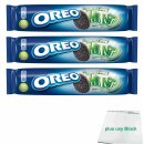 Oreo Cool Mint Flavour Cookies 3er Pack (3x154g Rolle) + usy Block