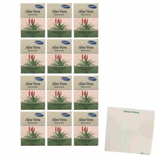 Kappus Aloe Vera Seife 12er Pack (12x125g Packung) + usy Block