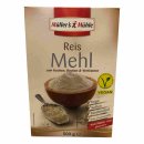 Müllers Mühle Reis Mehl 3er Pack (3x500g Packung) + usy Block
