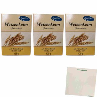 Kappus Seife Weizenkeimöl 3er Pack (3x125g Packung) + usy Block