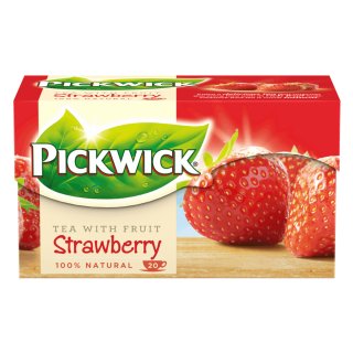 Pickwick Tea with fruit Strawberry (Erdbeere 20x1,5g Teebeutel)