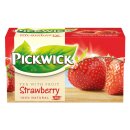 Pickwick Tea with fruit Strawberry 6er Pack (6x Erdbeere 20x1,5g Teebeutel) + usy Block