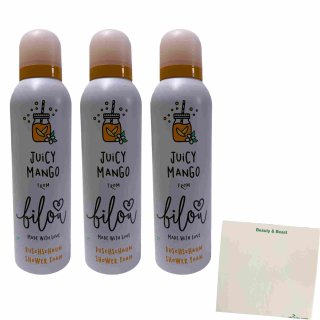 bilou Duschschaum Juicy Mango 3er Pack (3x200ml Flasche) + usy Block