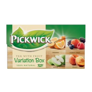 Pickwick Tea with Fruit Variation Box (Orange, Forest Fruit, Apple, Peach, 20x1,5g)