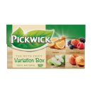 Pickwick Tea with Fruit Variation Box 6er Pack (Orange, Forest Fruit, Apple, Peach, 6x 20x1,5g) + usy Block