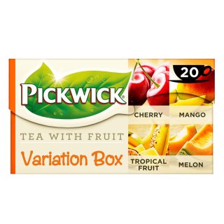 Pickwick Tea with Fruit Variation Box (Cherry, Tropical Fruit, Mango, Melon 20x1,5g)